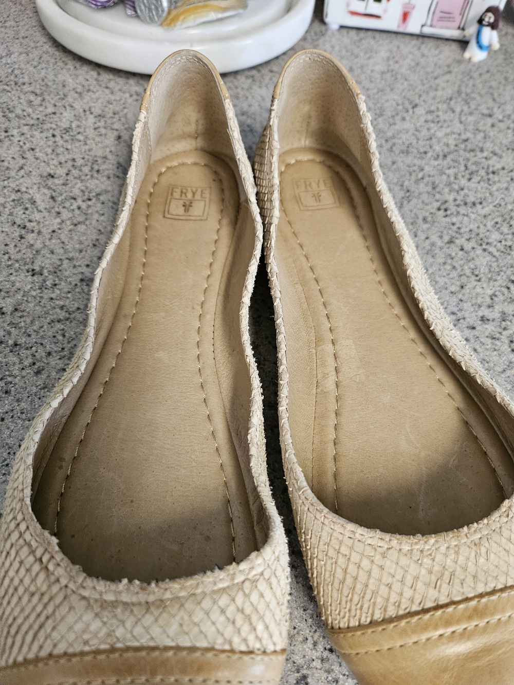 Frye Beige Woven Leather Ballet Flats - Picture 12 of 12
